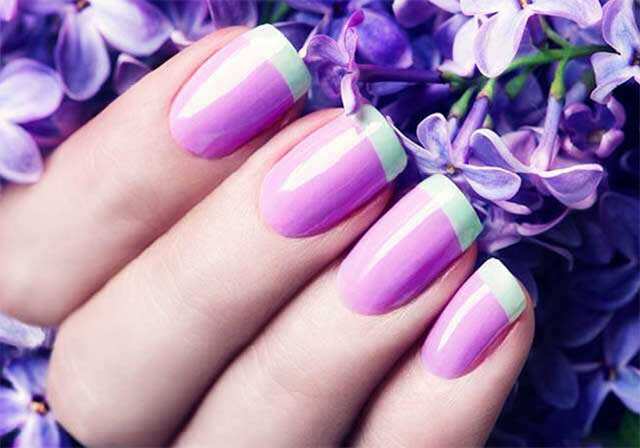 রঙিন ফ্রেঞ্চ ম্যানিকিওর