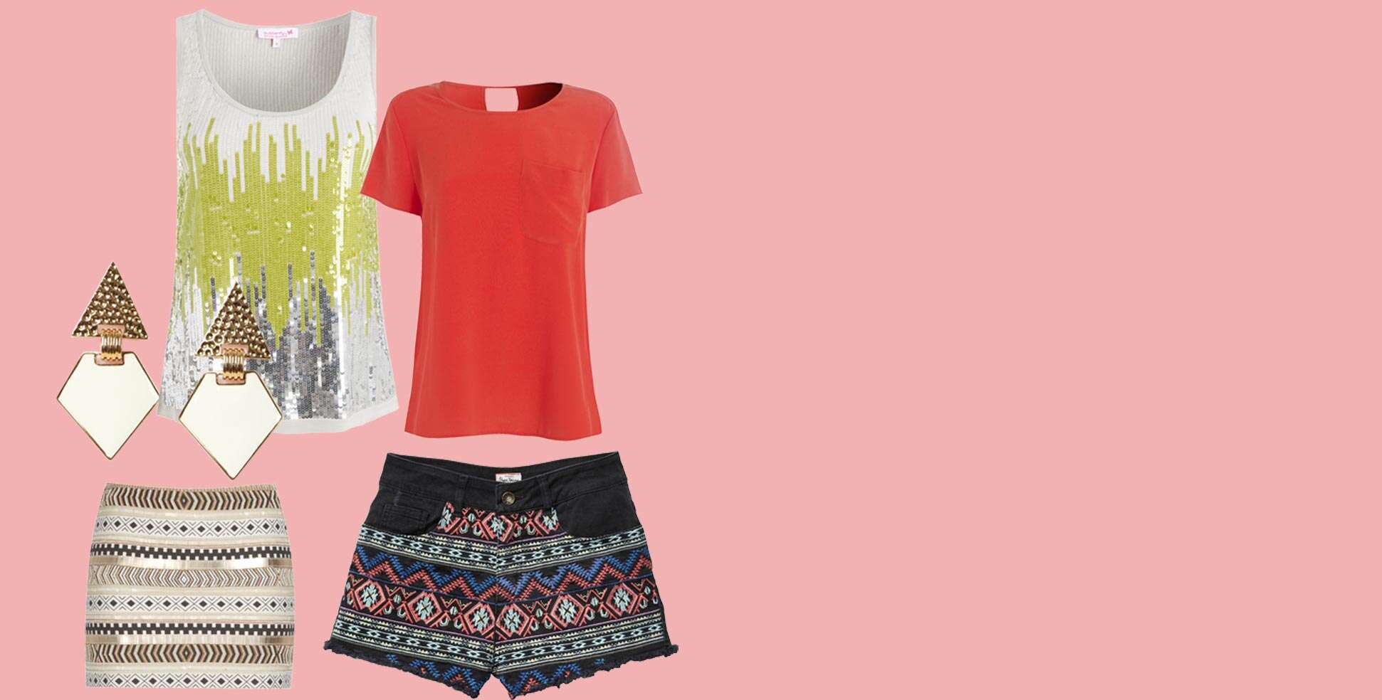 Multicolor Native Aztec Abstract Doodle Women's Golf Shirts