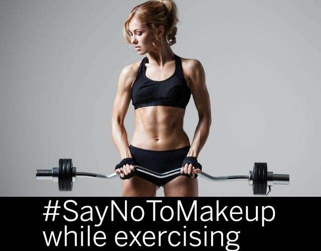 no make up exercising