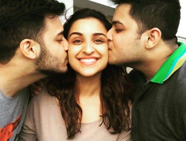 Image result for parineeti chopra and brothers