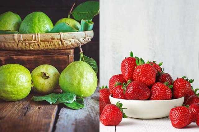 Strawberries and guavas for hair strength