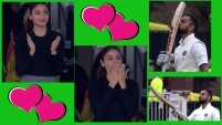 Virat Kohli blows a kiss to wifey Anushka Sharma