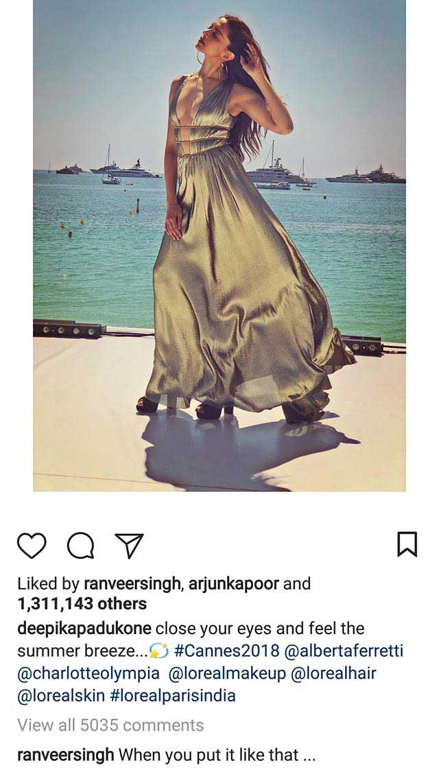 deepika and ranveer s cute banter on instagram - cuterelationship cuterelationship 143 instagram profile