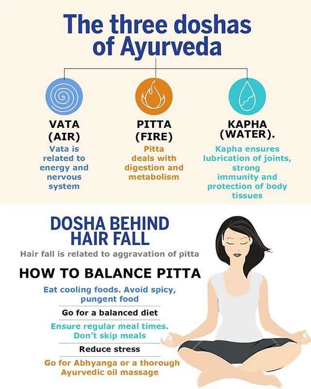 Ayurveda for hair loss infographic