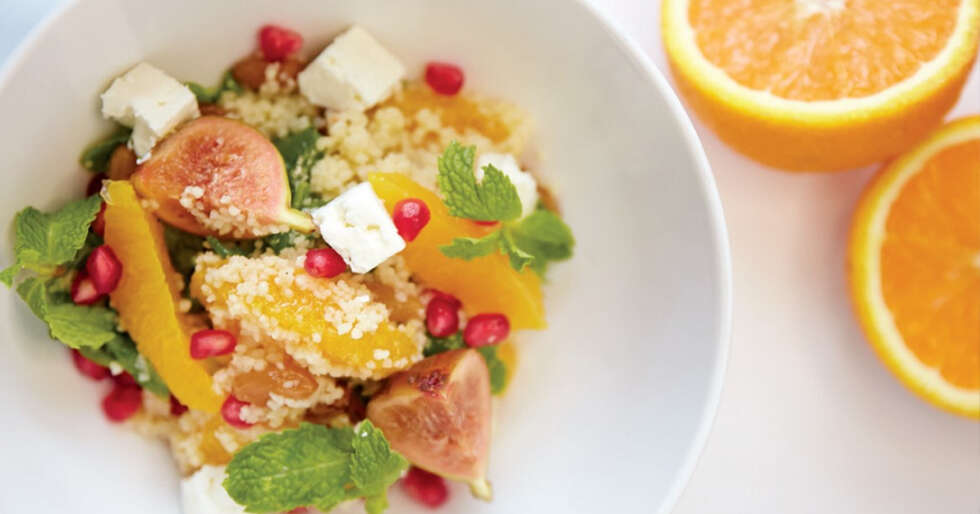 Couscous with apricot, fig & feta salad Femina.in