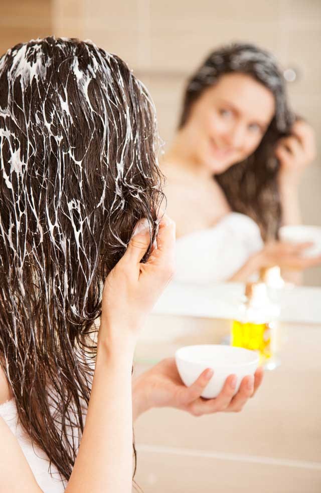 woman multi masking hair