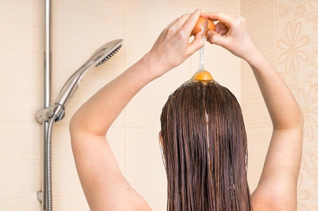 woman shower egg mask