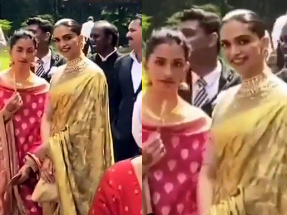 deepika padukone gold saree