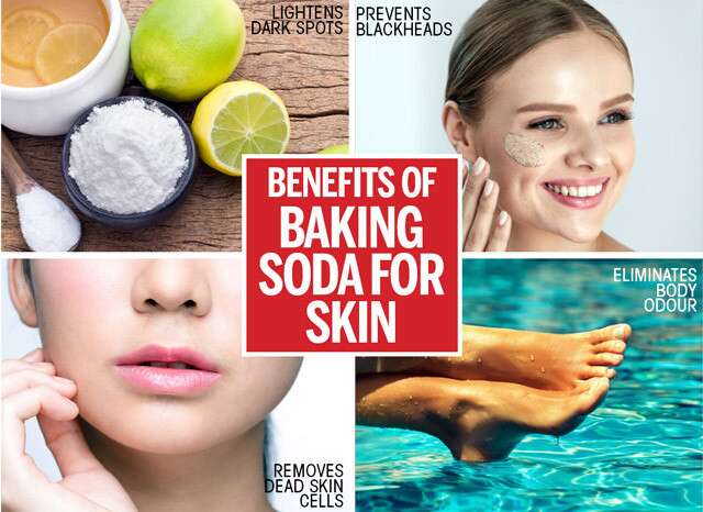 Benefits of baking soda for skin Infographic
