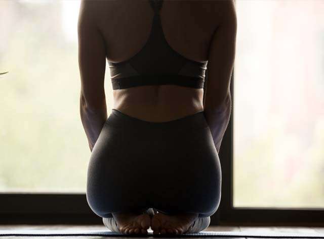 Regular practice of Vajrasana strengthens the lower back