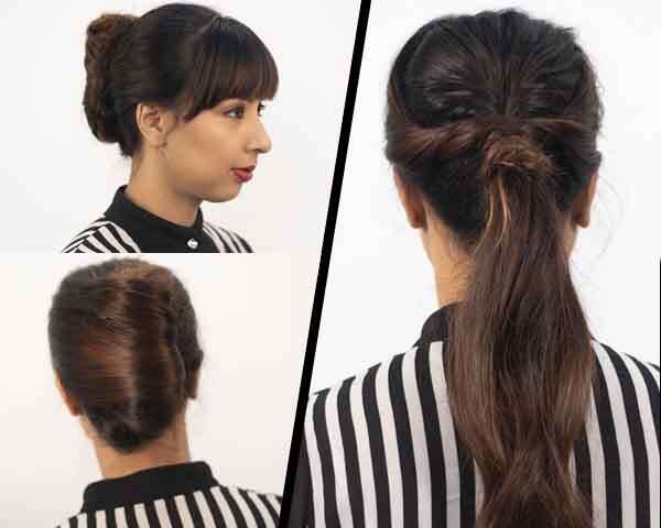 2 quick and easy hairstyles for office 