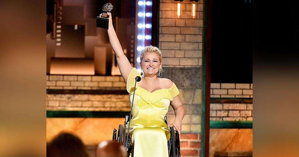 Ali Stroker first wheelchairbound actor to win a Tony Femina.in