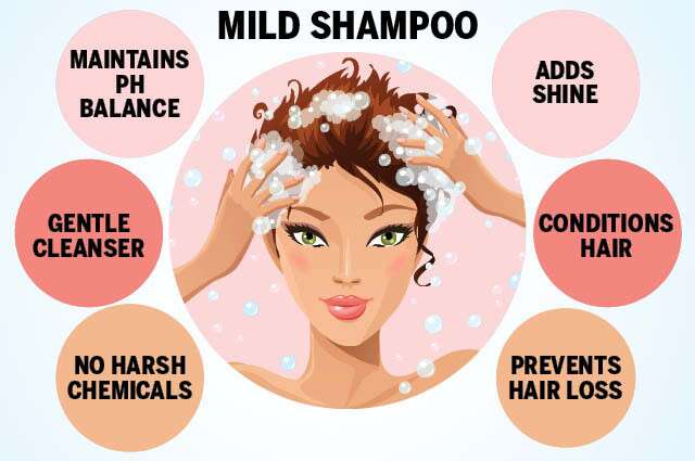 Benefits of Mild Shampoo Infographic