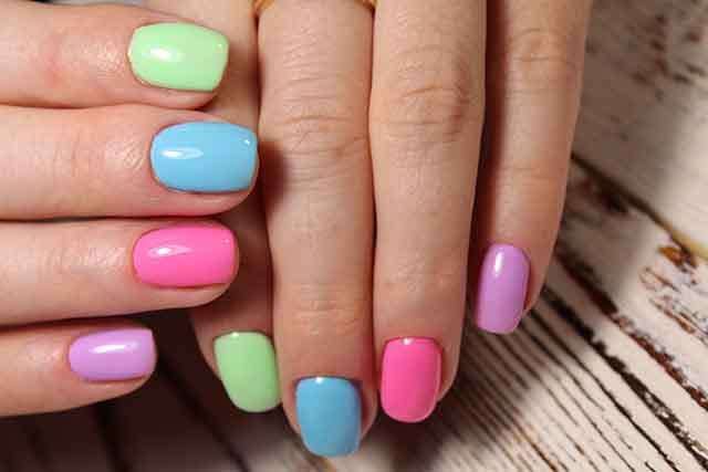 use white to change the intensity; use some neons for flashy summer look.  lots of top coat! | Colorful nail art, Nail art diy, Pretty nail art
