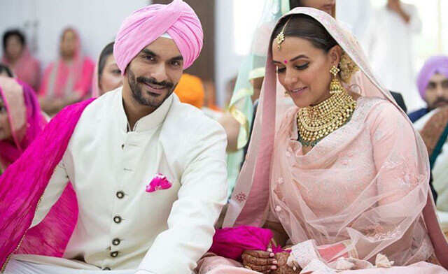 Neha Dhupia's wedding dress