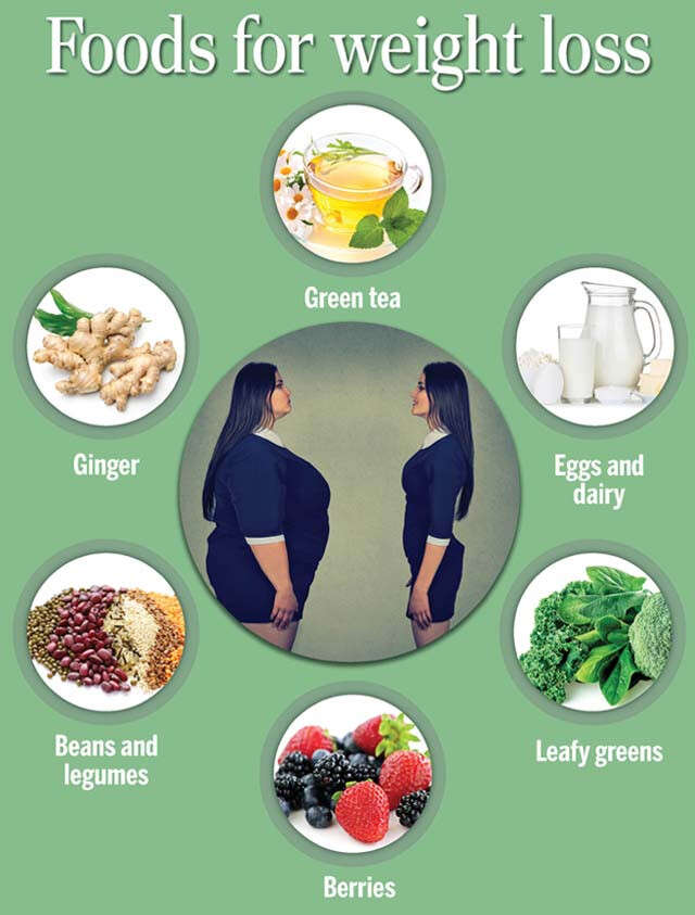 Food varieties for weight reduction diet