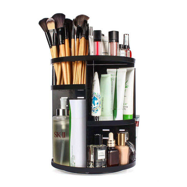INOVERA (LABEL) Cosmetic Makeup Storage Holder Organizer Adjustable 360 Rotation Box