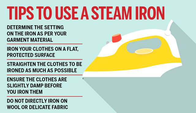 Tips to Use a Steam Iron Infographic