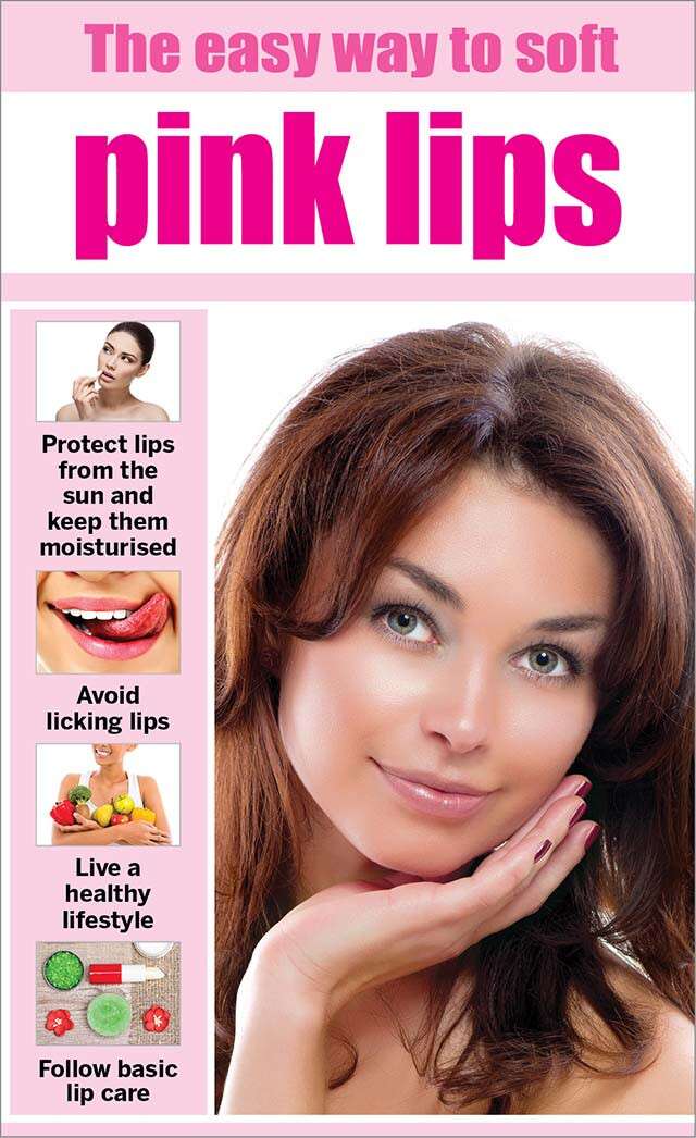How To Get Pink Lips Infographic