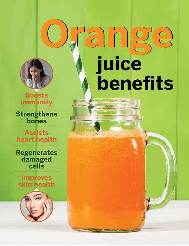 Orange Juice Benefits Infographic