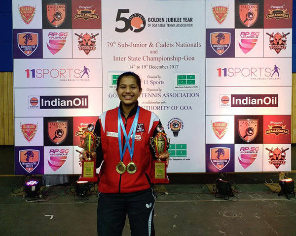 Table Tennis Champ Diya Chitale Wins Twin Gold In Utt Nationals 3898