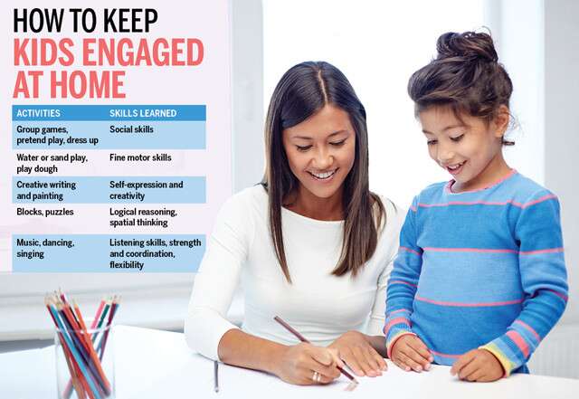How To Keep Kids Engaged At Home Infographic