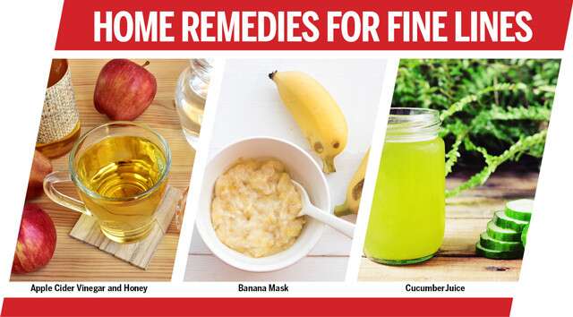 Home Remedies to Reduce Fine Lines Infographic