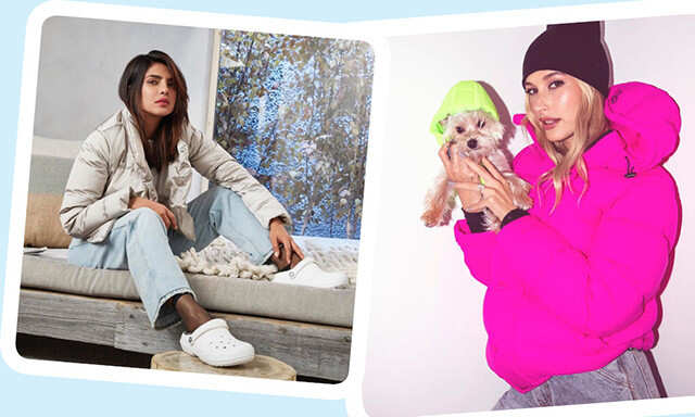 Celebrities in clearance puffer jackets