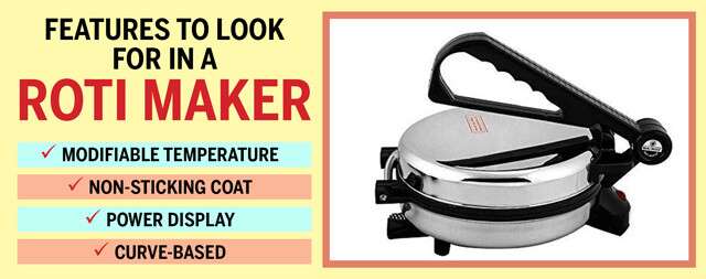 Features Of A Roti Maker Infographic