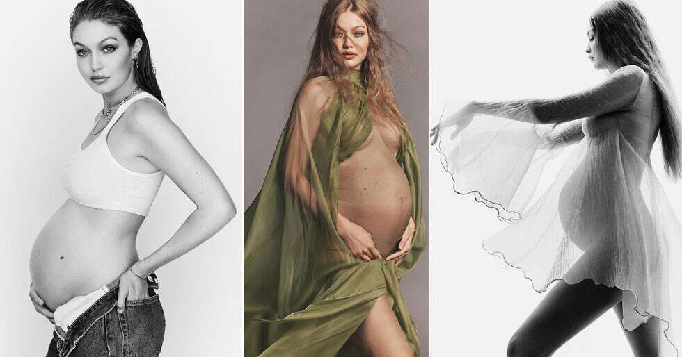 gigi hadid sheer maternity dress Gigi Hadid Just Showed Off Her Baby Bump For The First Time
