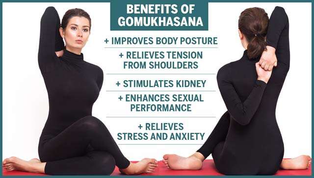 Benefits of Gomukhasana Infographic