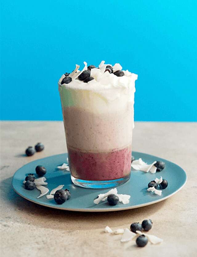 Blueberry Coconut Layered Smoothie