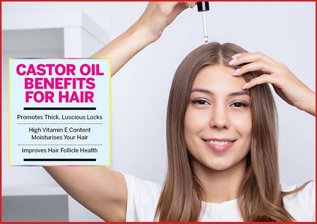 Castor Oil Benefits For Hair Infographic