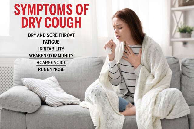 Symptoms of Dry Cough Infographic