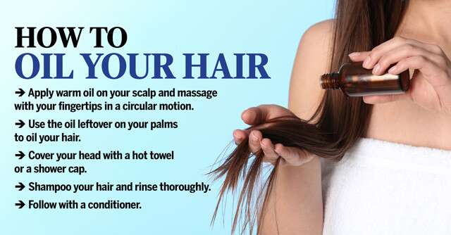 How To Oil Your Hair Infographic