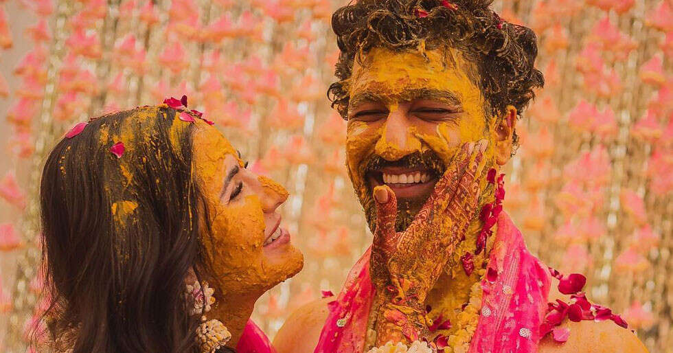 Here's Inside The Dreamy Haldi Ceremony Of Newlyweds Katrina & Vicky - Vimarsana News