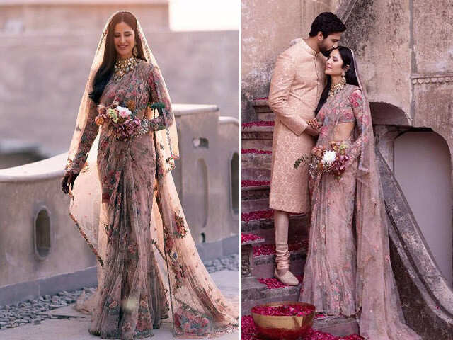 Katrina's Beautiful Pre-Wedding Sari Pays Homage to Her British