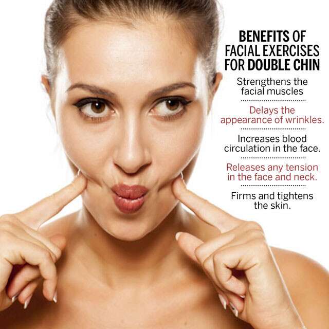 Benefits of Facial Exercises For Double Chin Infographic