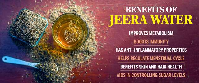 Health Benefits Of Jeera Water Infographic
