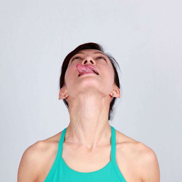Tongue Stretch Facial Exercise For Double Chin