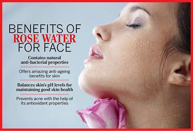 Benefits Of Rose Water On Face Infographic