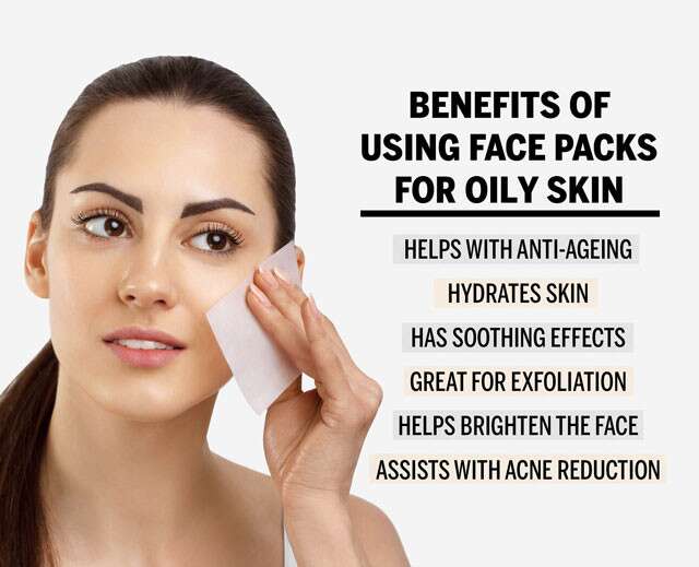 Face Packs For Oily Skin Infographic 