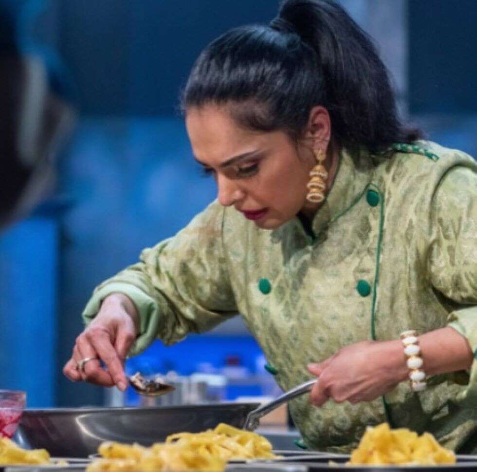 Maneet Chauhan cooking