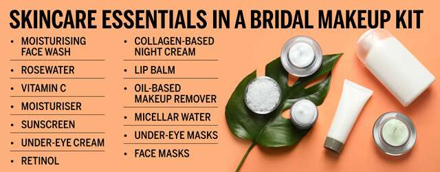 Skincare Essentials In A Bridal Makeup Kit