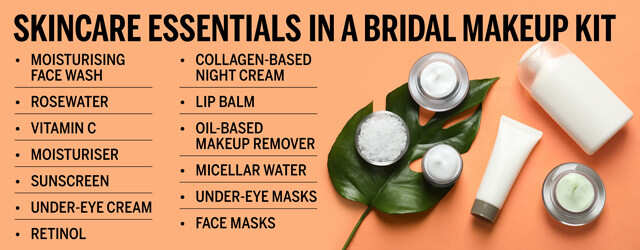 Bridal on sale makeup list