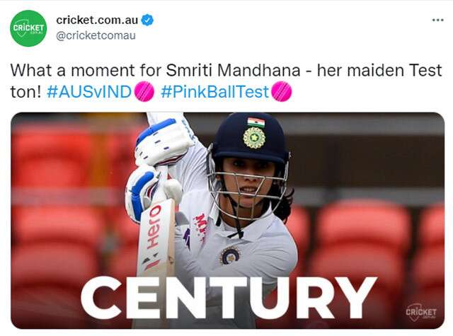 Smriti Mandhana 1st Indian Woman To Hit Test Century In Pink Ball ...