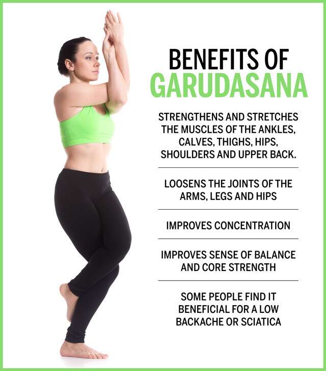 🙏🏻 BENEFITS OF GARUDASANA 🙏🏻 Garudasana or the Eagle Pose is a standing  balancing asana. Just like the eagle, Garuda represents strength, focus,  the... | By Pro Ultimate GymsFacebook
