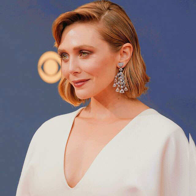 Elizabeth Olsen’s waterfall earrings from Chopard