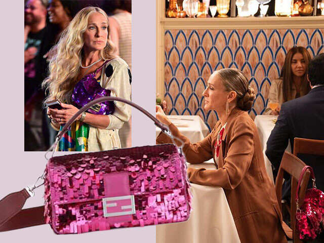 The Fendi x Sarah Jessica Parker Pink Sequin Baguette Bag Is Incredible