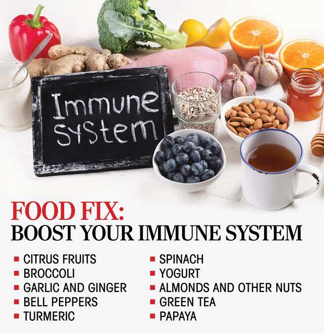 Foods To Boost Immune System Infographic